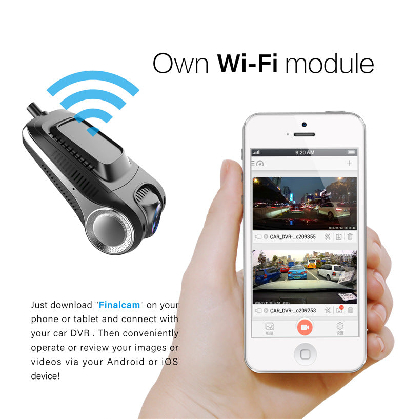 SafeRide Smart Dash Cam - Night vision