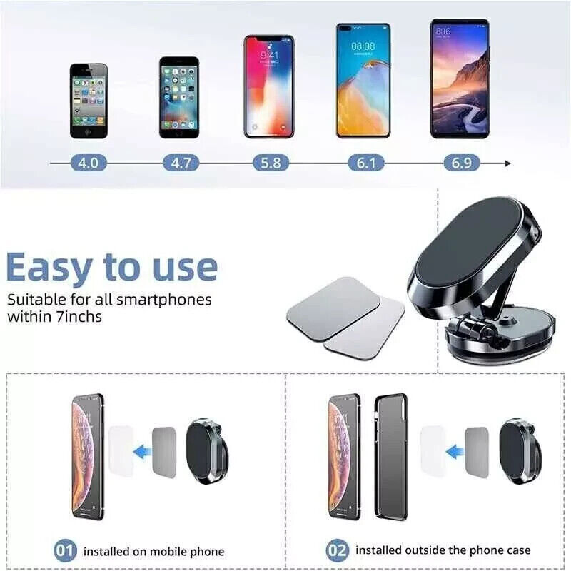 SafeRide Magnetic Phone Mount – 360° Stability