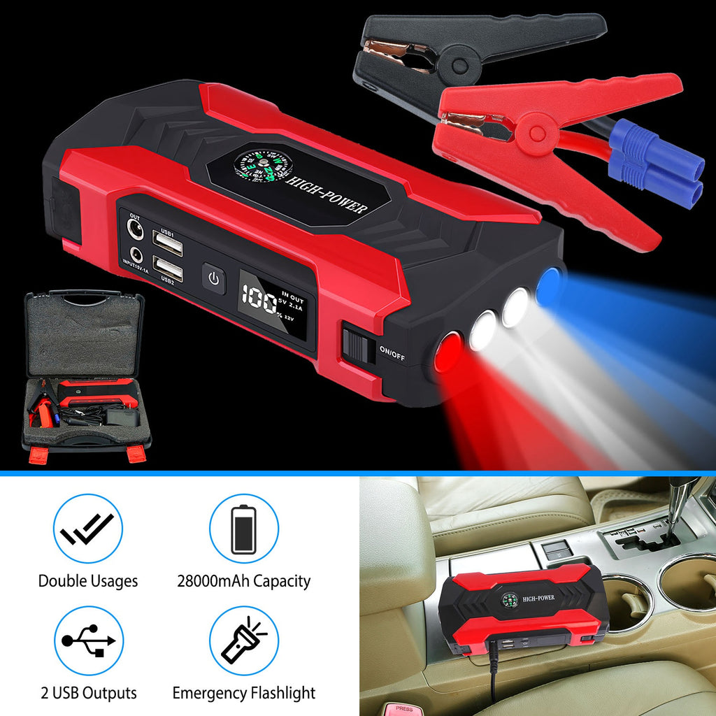 SafeRide Jump Starter 800A - Powerful & Compact