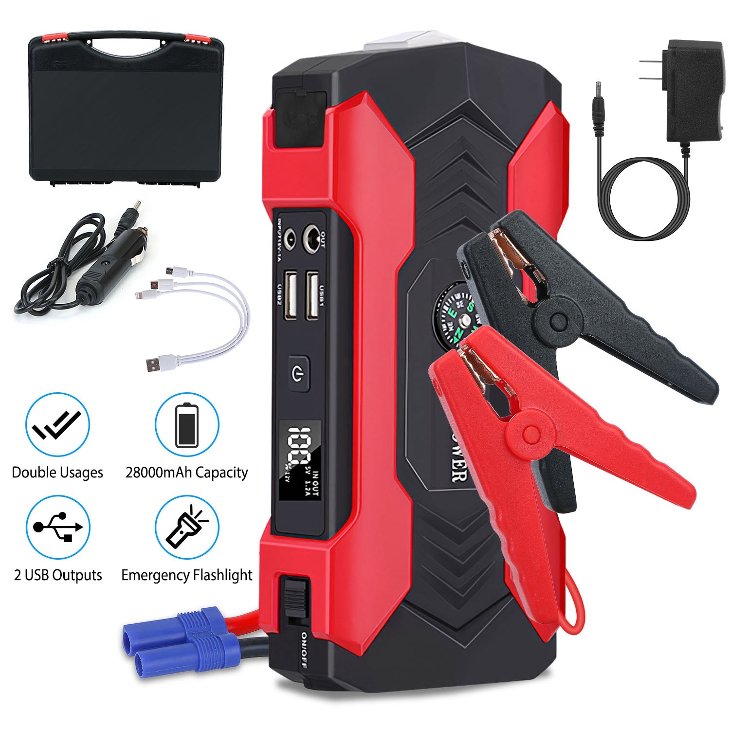 SafeRide Jump Starter 800A - Powerful & Compact