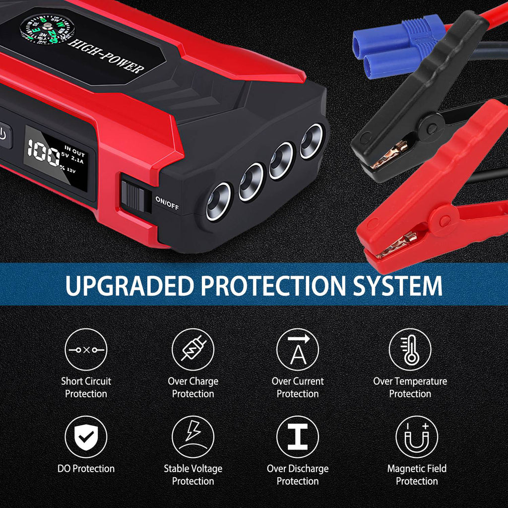 SafeRide Jump Starter 800A - Powerful & Compact
